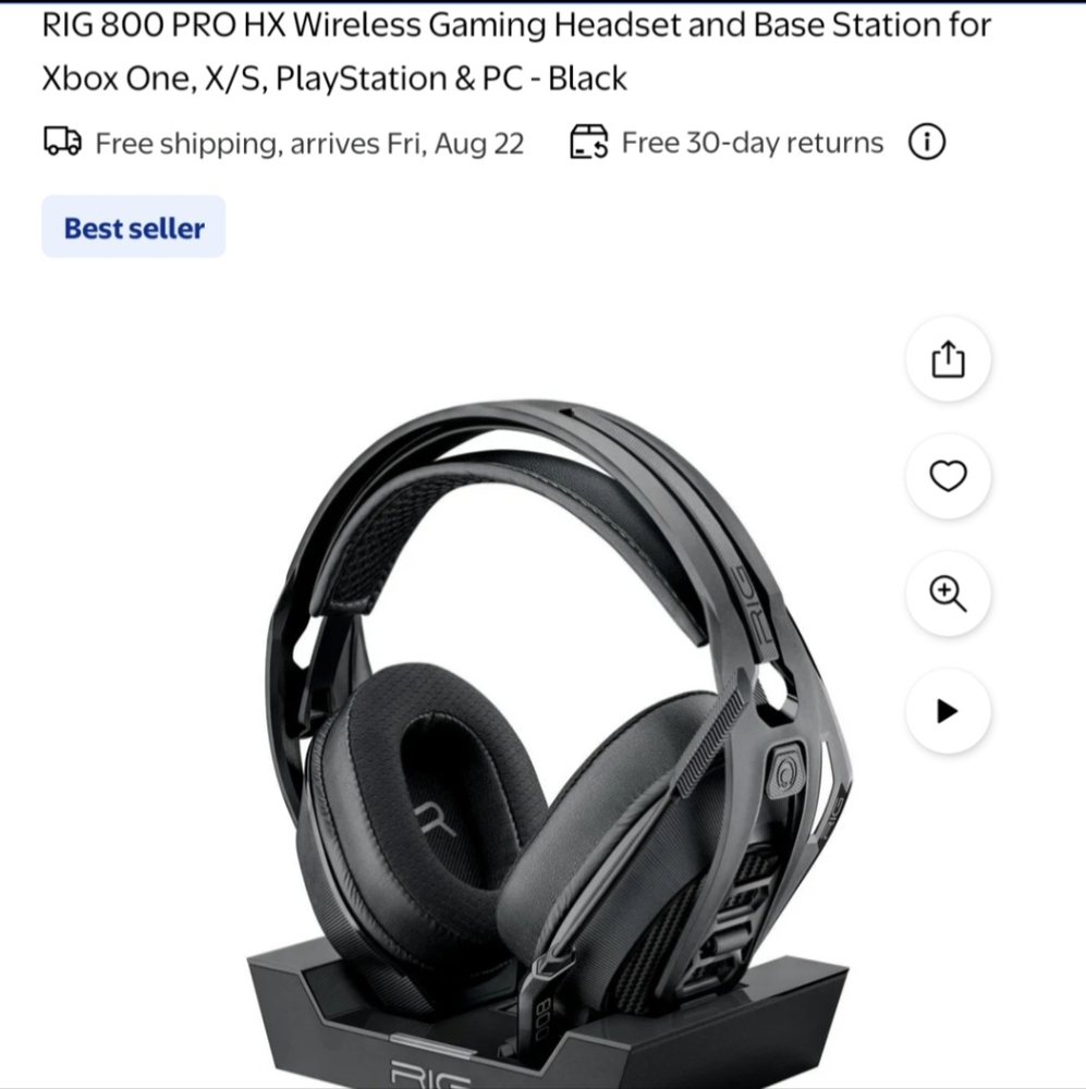 Like New - Black Gaming Headset/headphones for Xbox One, X/S, PlayStation & PC